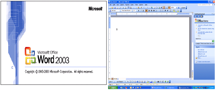 Hasil gambar untuk tampilan microsoft word 2003 sampai 2013